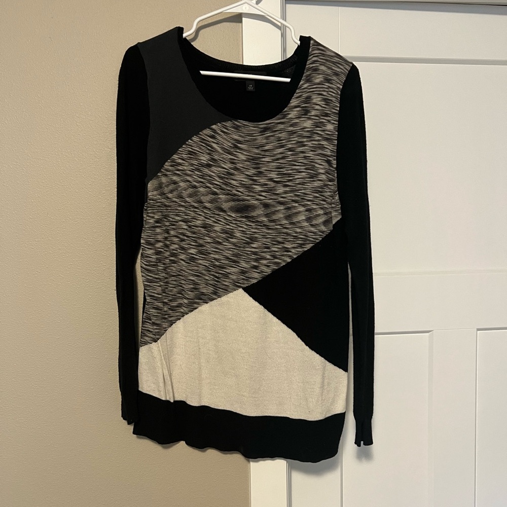 Mossimo Supply Co. Black and Cream Colorblock Blouse
